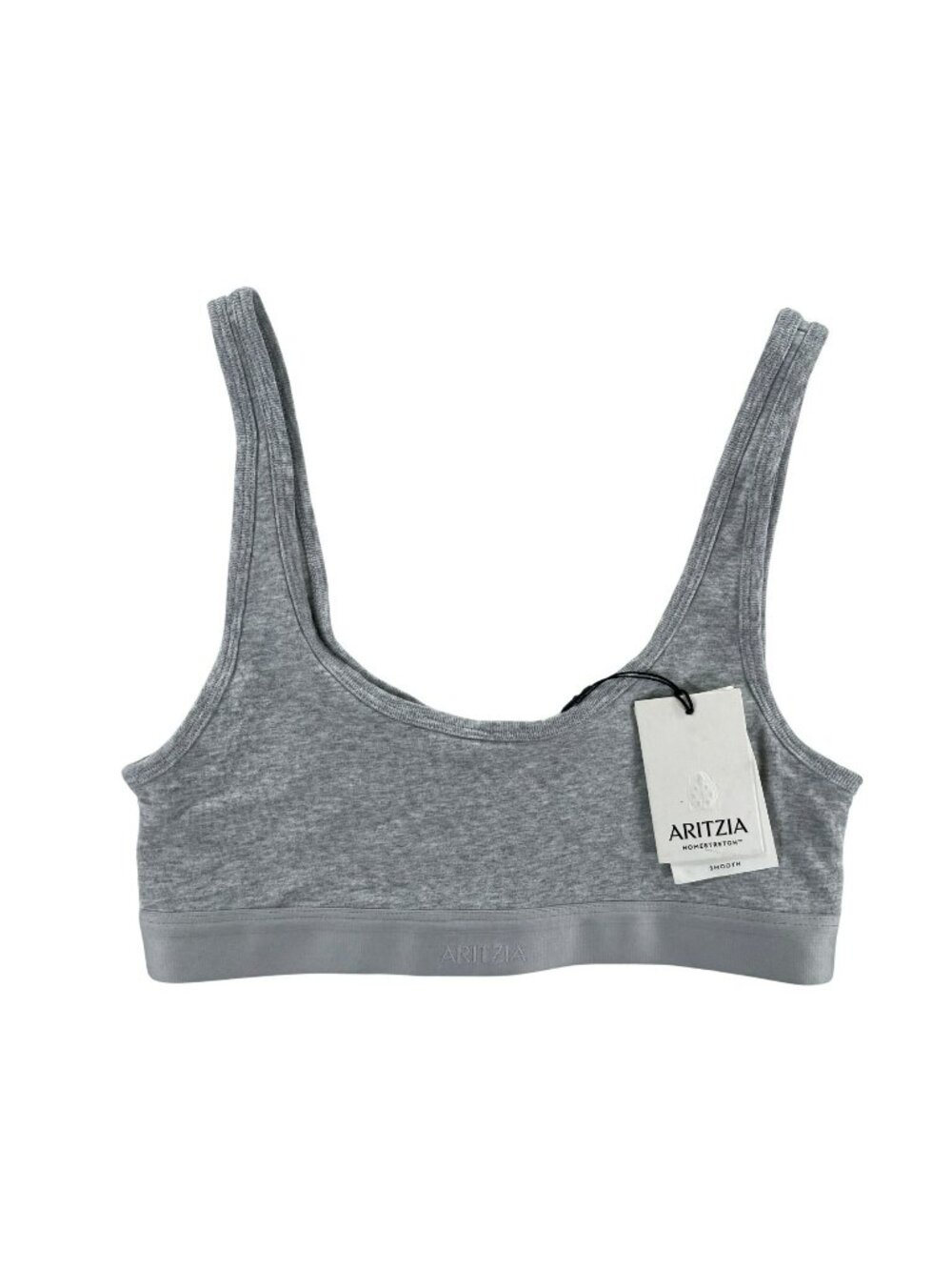 Aritzia Homestretch Smooth Current Bra Sports Comfy Top Heather Gray Size M NEW